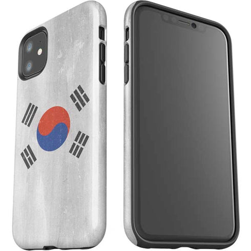 South Korean Flag Distressed iPhone 11 Impact Case